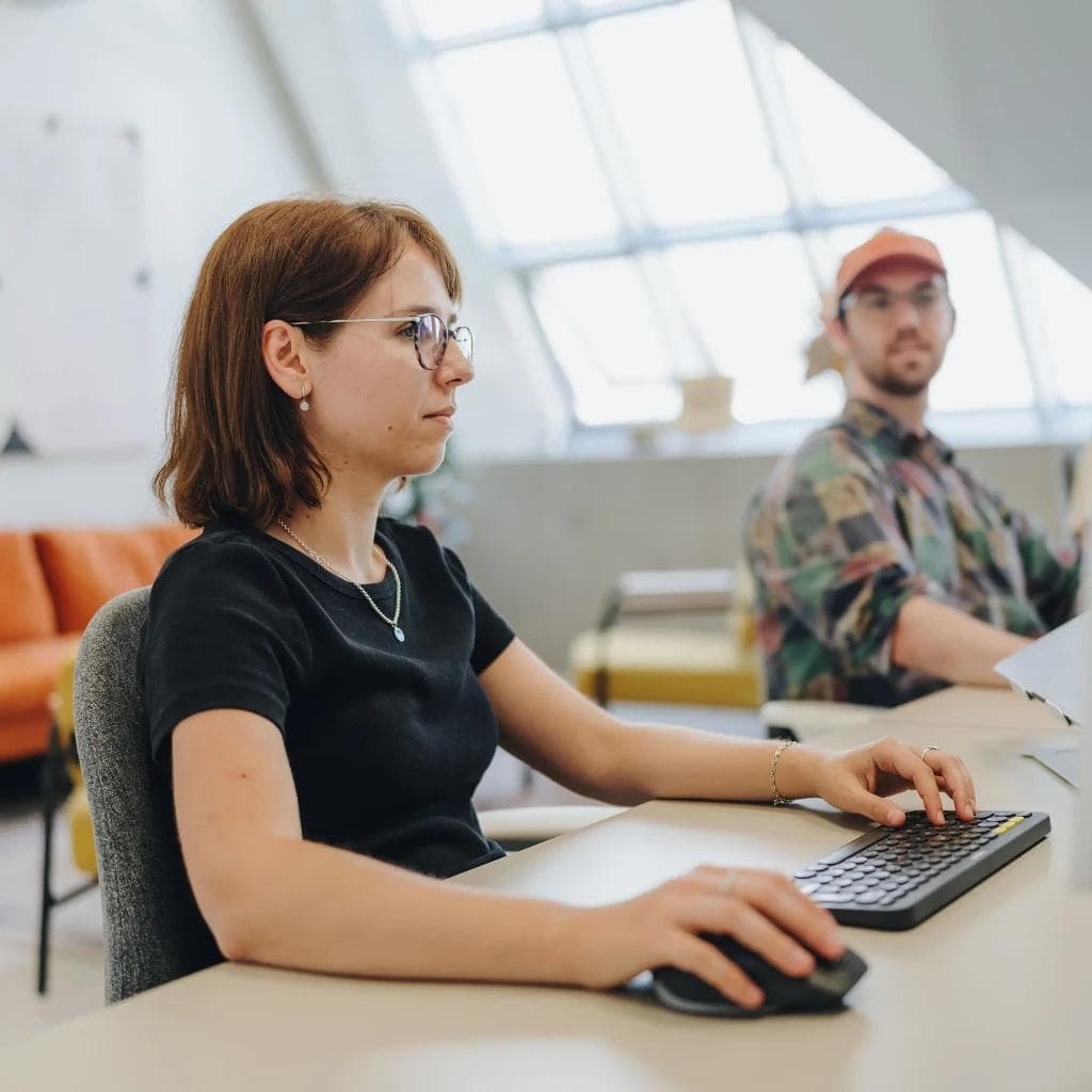 New Genre Natalia and James working